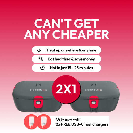Offerta segreta: lunchbox smart auto-riscaldante HeatsBox GO 2.0, 2 al prezzo di 1