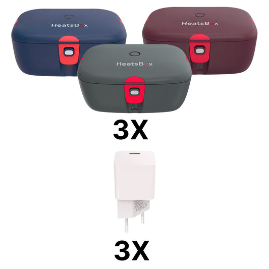 3x HeatsBox GO 2.0 + Free Fast Charger